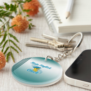Hair Stylist Chick #3 Key Ring