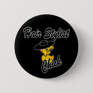 Hair Stylist Chick #4 6 Cm Round Badge
