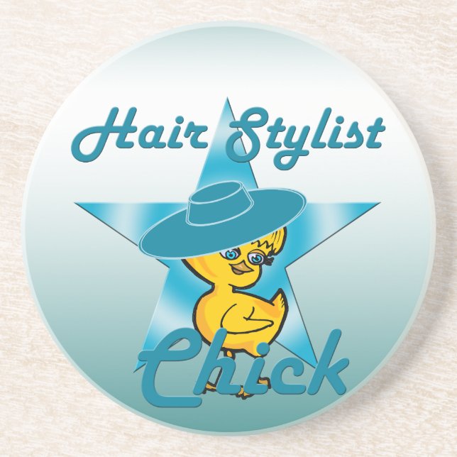 Hair Stylist Chick #7 Coaster (Front)