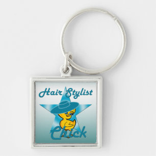 Hair Stylist Chick #7 Key Ring