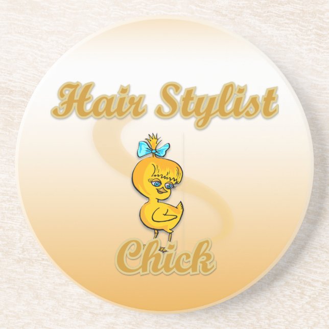 Hair Stylist Chick  Coaster (Front)