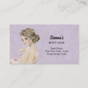 Hair stylist choose background colour business card
