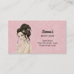 Hair stylist choose background colour business card