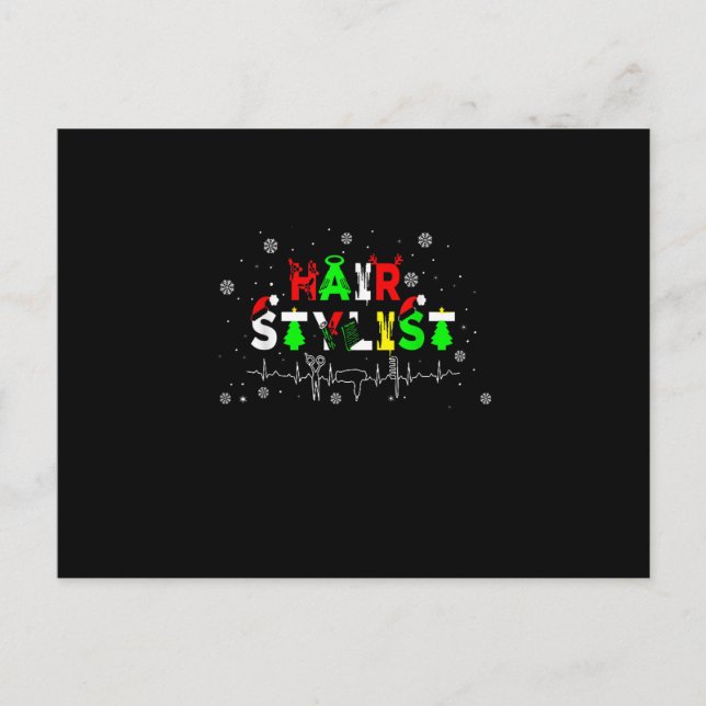 Hair Stylist Christmas Funny Quote Gifts for Haird Postcard (Front)