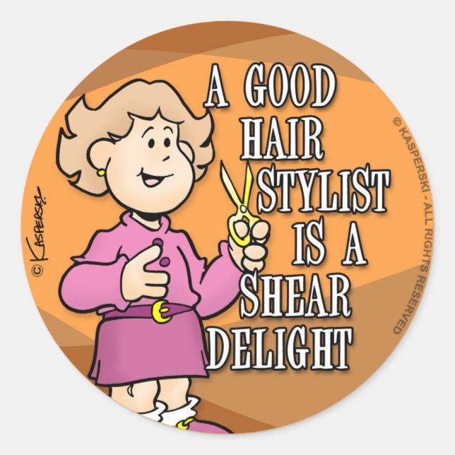 Hair Stylist Classic Round Sticker (Front)