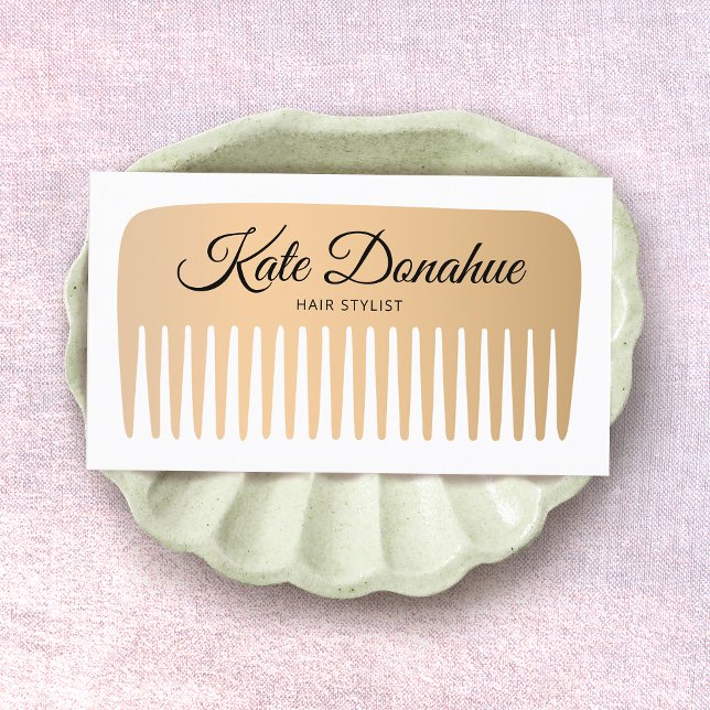 Hair Stylist Comb Beauty Salon Business Card (Creator Uploaded)