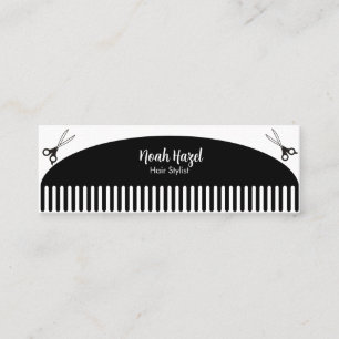 Hair stylist comb hair salon mini Business Card