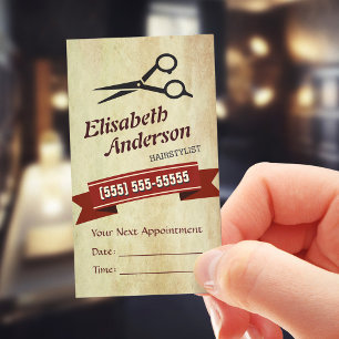 Hair Stylist - Creative Retro Appointment Card