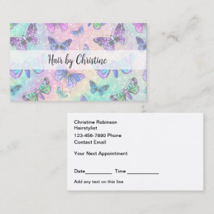 Hair Stylist Cute Appointment Business Cards 