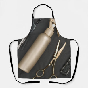 Hair Stylist Cute Scissor Minimalist Barber Shop Apron