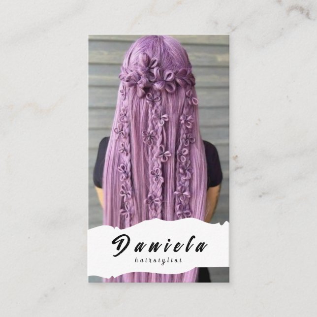 Hair Stylist Cute Scissor Minimalist Blush Pink  B Business Card (Front)