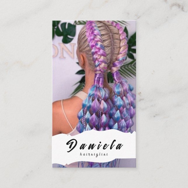 Hair Stylist Cute Scissor Minimalist Blush Pink  Business Card (Front)