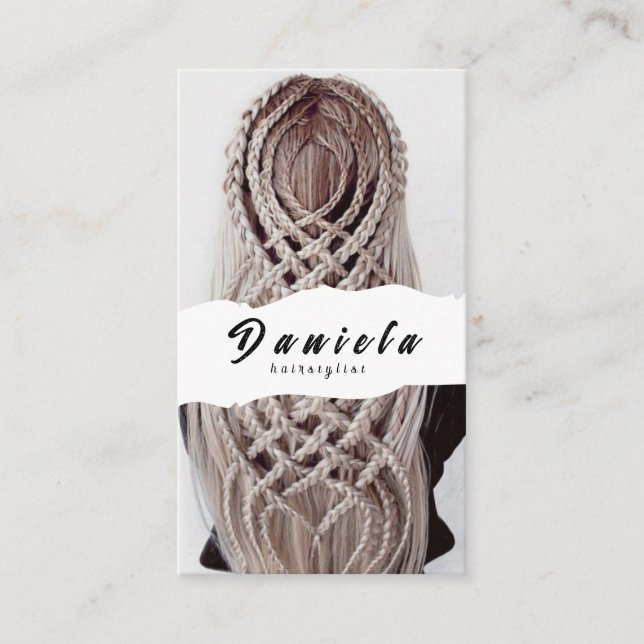 Hair Stylist Cute Scissor Minimalist Blush Pink Business Card (Front)