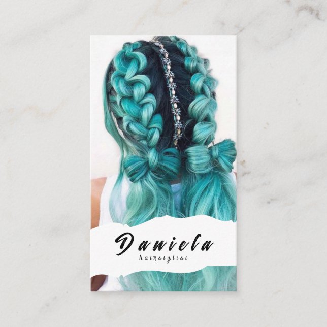 Hair Stylist Cute Scissor Minimalist Blush Pink Business Card (Front)