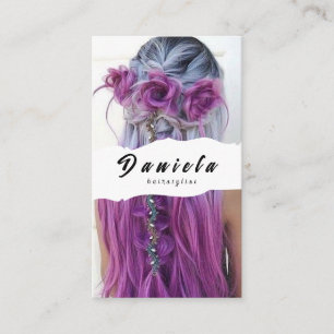 Hair Stylist Cute Scissor Minimalist Blush Pink Business Card