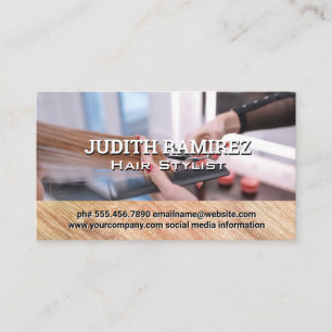 Hair Stylist Cutting Hair Appointment Card