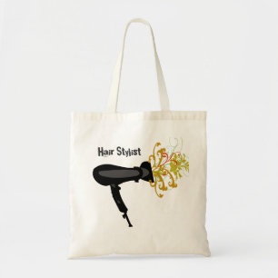 Hair Stylist  Dryer Blowing Flowers Tote Bag