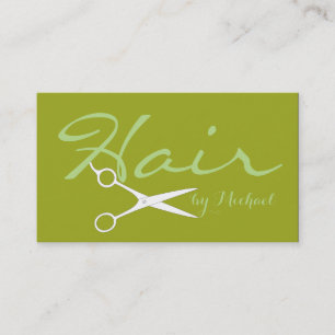 Hair Stylist Elegant Citron Background #2 Business Card