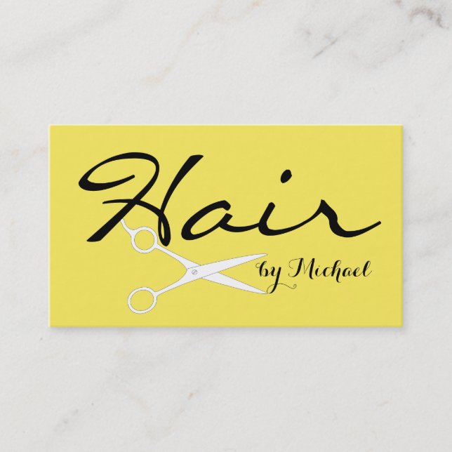 Hair Stylist Elegant Corn Background Business Card (Front)