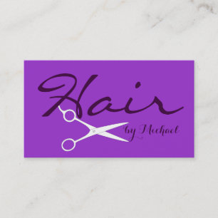 Hair Stylist Elegant Dark Orchid Background #2 Business Card