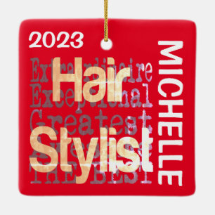 Hair Stylist Extraordinaire CUSTOM Ceramic Ornament
