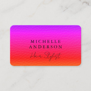 Hair Stylist Fancy Font Vibrant Texture Business Card