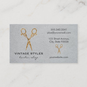 Hair Stylist Fancy Shears Business Card