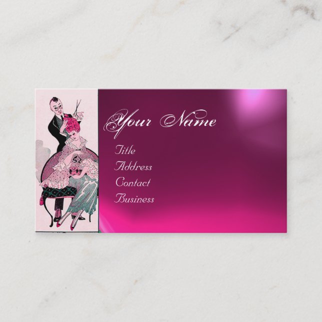 HAIR STYLIST ,FASHION BEAUTY SALON MAKE UP ARTIST BUSINESS CARD (Front)