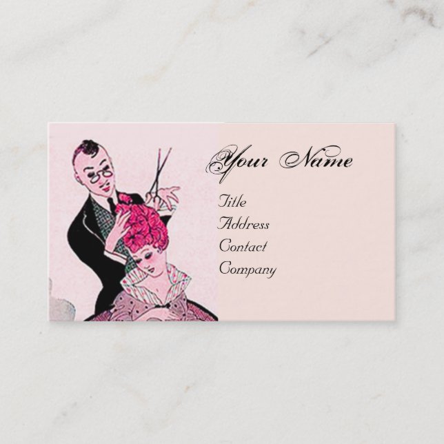 HAIR STYLIST ,FASHION BEAUTY SALON MAKE UP ARTIST BUSINESS CARD (Front)
