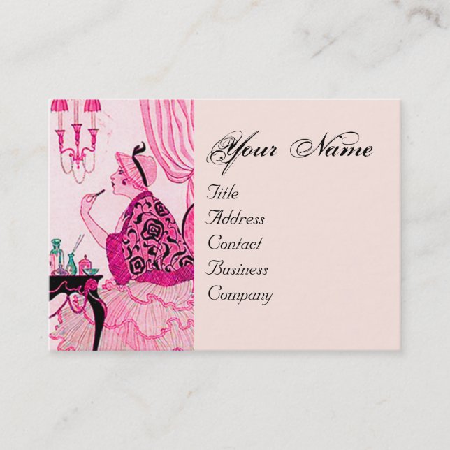 HAIR STYLIST ,FASHION BEAUTY SALON MAKE UP ARTIST BUSINESS CARD (Front)