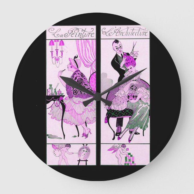 HAIR STYLIST ,FASHION BEAUTY SALON MAKE UP ARTIST LARGE CLOCK (Front)