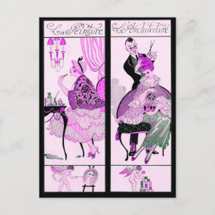 HAIR STYLIST ,FASHION BEAUTY SALON MAKE UP ARTIST POSTCARD