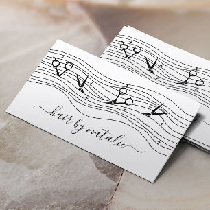 Hair Stylist Flowing Scissors Beauty Salon Business Card