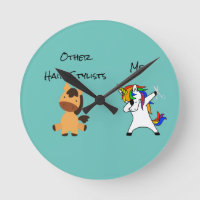 Hair Stylist Gift Clock Unicorn