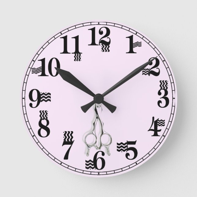 hair stylist gifts round clock (Front)