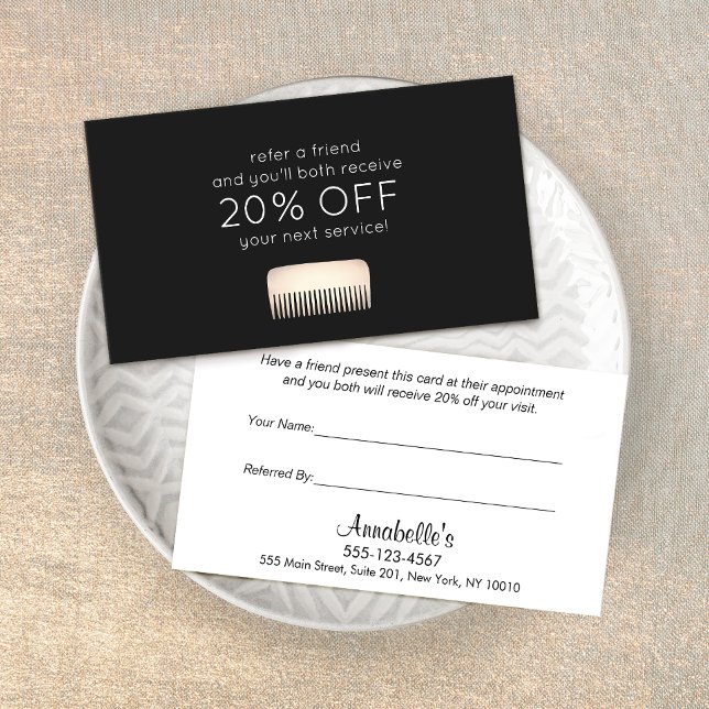 Hair Stylist Gold Comb  Customer Referral (Creator Uploaded)