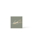 Hair Stylist Gold Scissor Sage Green Beauty Salon