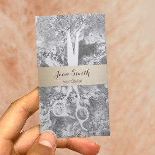 Hair Stylist Gold Striped Marble Stone Appointment