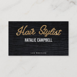 Hair Stylist Gold / Velvet Business Card