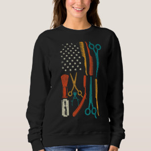 Hair Stylist Hairdresser Barber Salon Rhinestone Sweatshirt