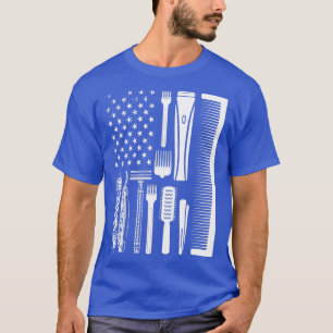 Hair Stylist Hairdresser Barber Salon Tools Americ T-Shirt