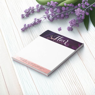 Hair Stylist Hairdresser Beauty Rose Gold Scissors Notepad