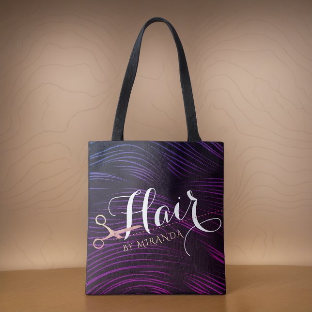 Hair Stylist Hairdresser Beauty Rose Gold Scissors Tote Bag (Creator Uploaded)