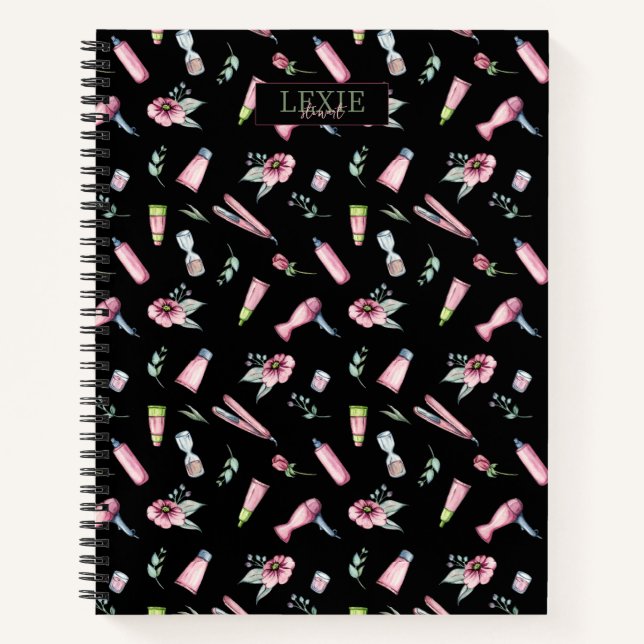 Hair Stylist, Hairdresser Beauty Salon Custom Notebook (Front)