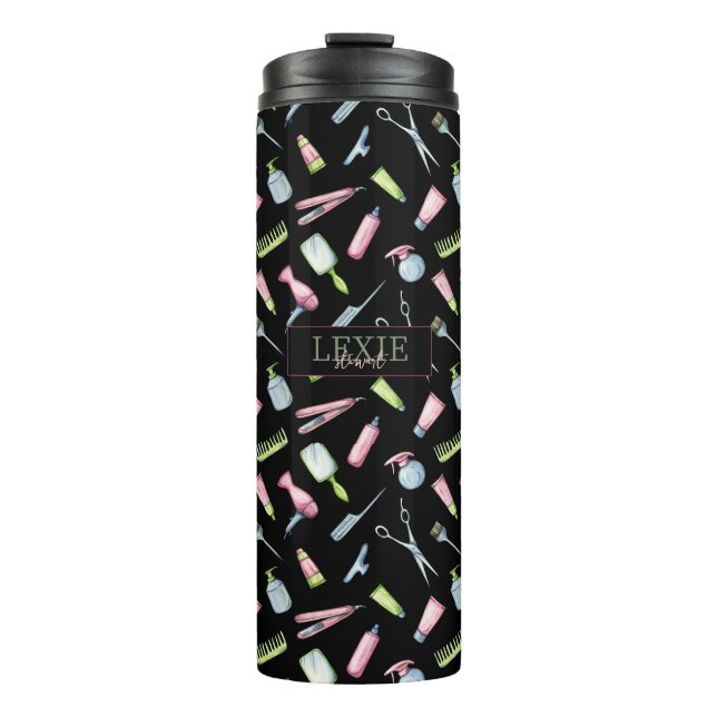 Hair Stylist, Hairdresser Beauty Salon Custom Thermal Tumbler (Front)
