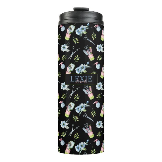 Hair Stylist, Hairdresser Beauty Salon Custom Thermal Tumbler (Front)