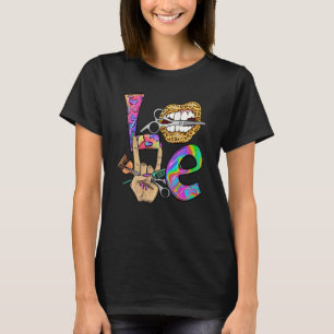 Hair Stylist Hairdresser Love with Lips Queen and  T-Shirt