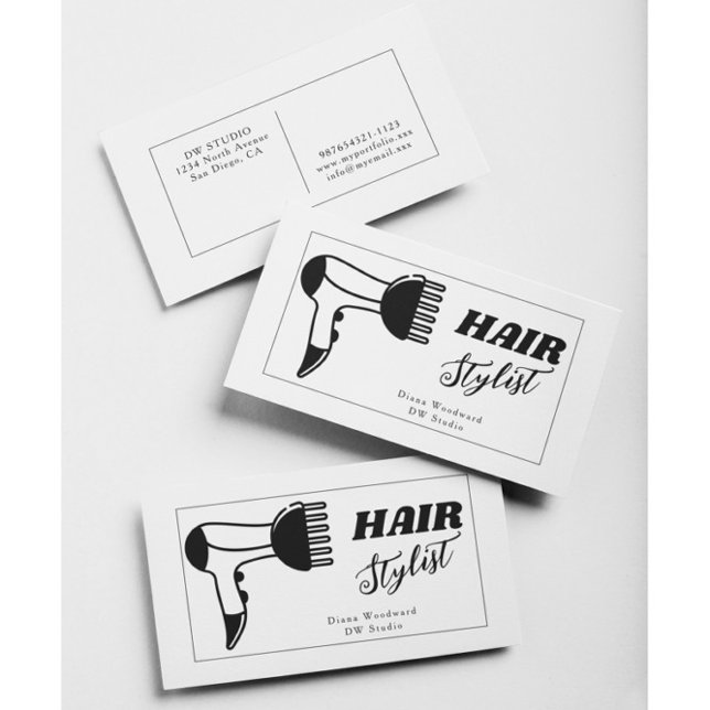 Hair stylist  Hairdressers Business Card (Creator Uploaded)