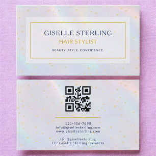 Hair Stylist Holographic Business Card