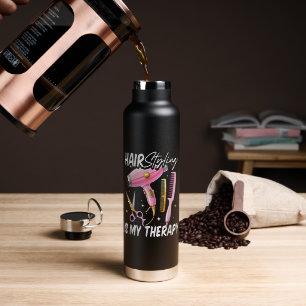 Hair stylist Is My Therapy Water Bottle